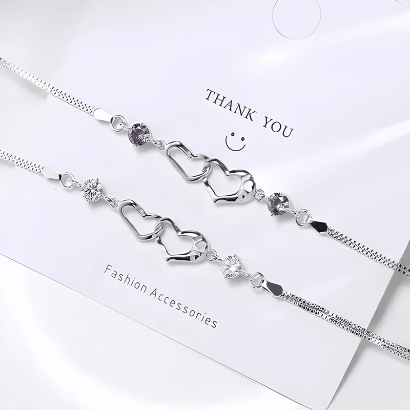 PULSERA ELEGANTE PARA MUJER DAMA CORAZON DE CRISTAL AMOR #2 - 3