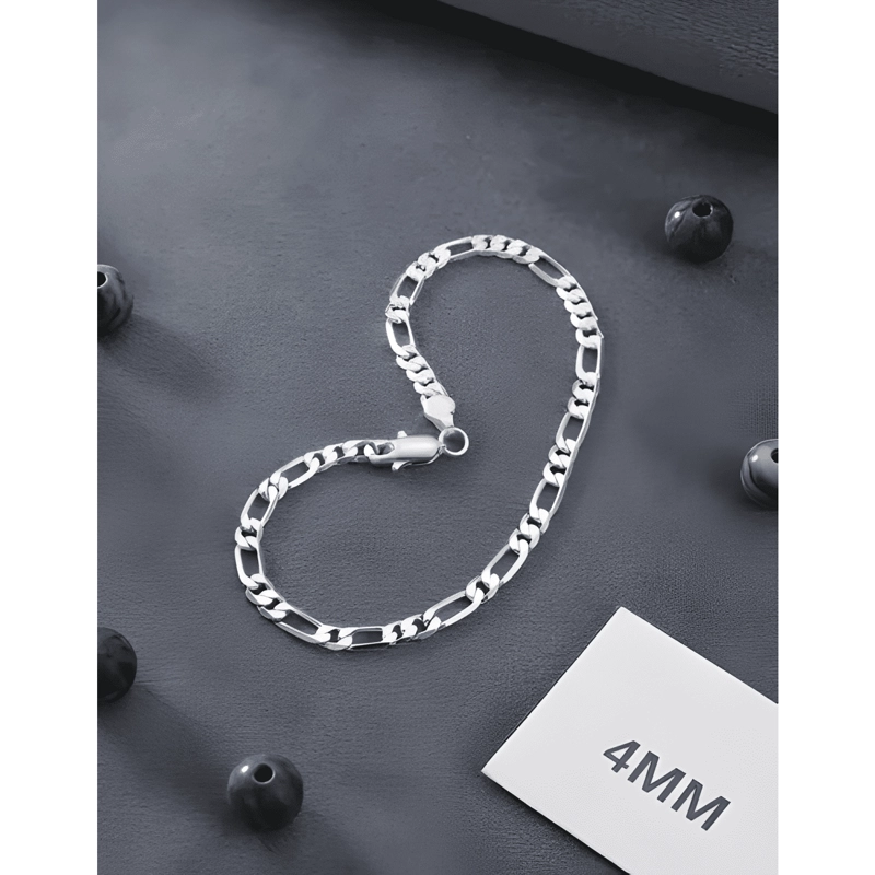PACK CADENA Y PULSERA ESTILO PLATA 925 CALIDAD PREMIUM - 1