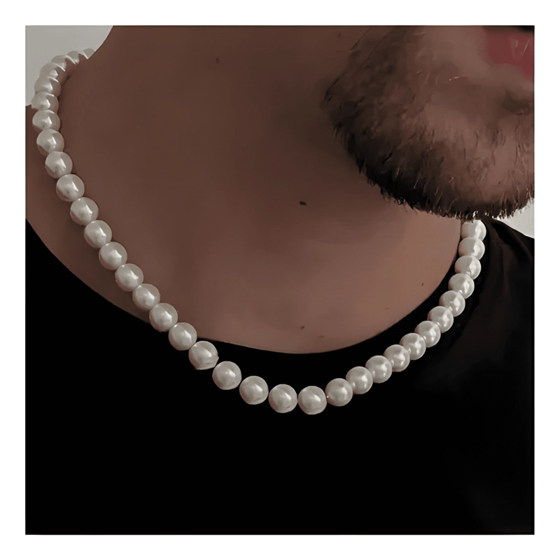 SET CADENA + PULSERA GARGANTILLA COLLAR DE PERLAS ELEGANTES - 1