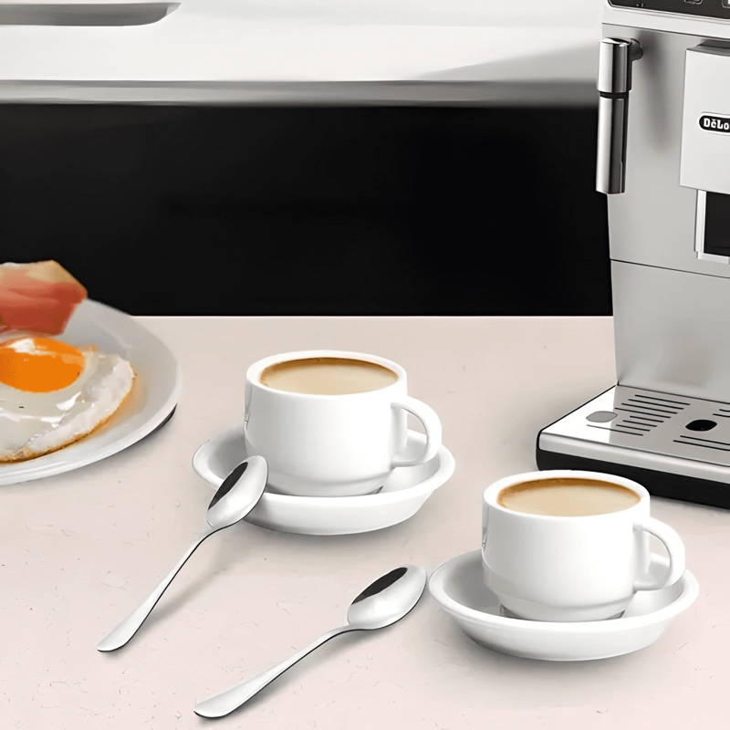 SET DE 4 TAZAS Y PLATOS PARA ESPRESSO CON CUCHARAS DE ACE... - 1