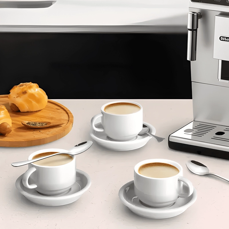 SET DE 4 TAZAS Y PLATOS PARA ESPRESSO CON CUCHARAS DE ACE... - 3