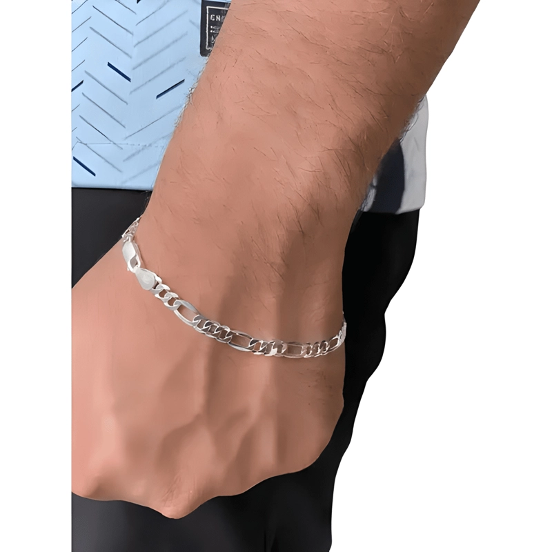 PULSERA PARA HOMBRE DE AUTE NTICA PLATA DE LEY 925 MACIZA DE - 4