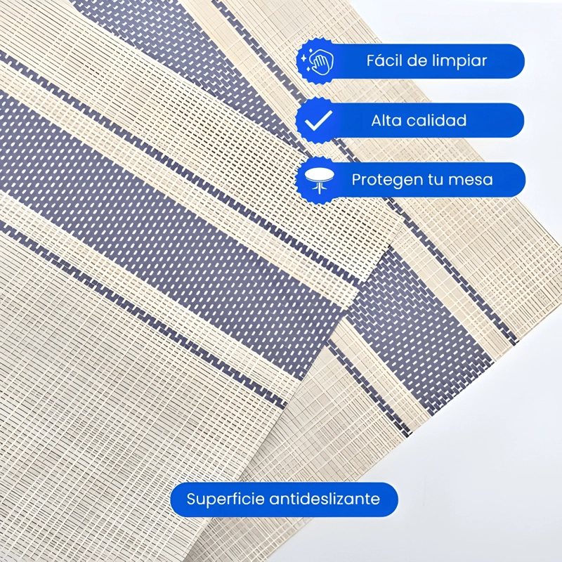 SET 4 INDIVIDUALES IMPERMEABLES DE MESA PVC 30X45 CM - 3