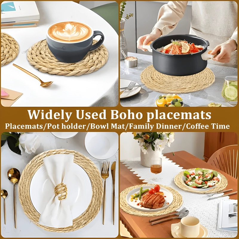 SET 12 INDIVIDUALES MANTEL FIBRA NATURAL 35CM+11CM PACK12 - 3