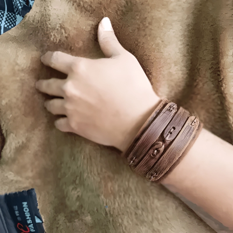 BRAZALETE CUERO HOMBRE AQUILES - 3