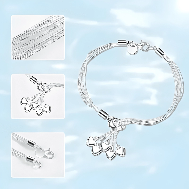 PULSERA MUJER ESCLAVA BRAZALETE PLATA 925 ELEGANTE #3 - 2