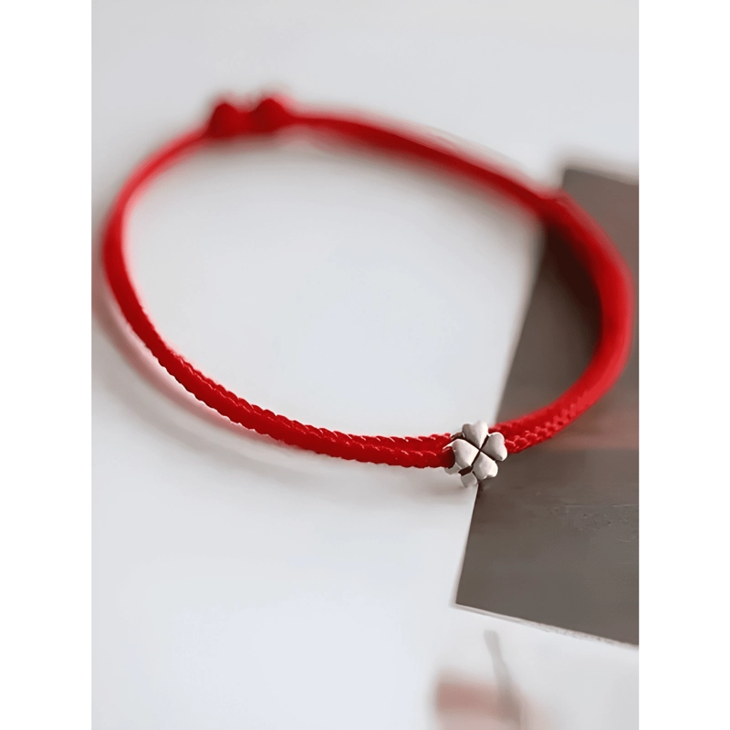 PULSERA DE HILO TRE BOL DE LA SUERTE PROTECCION ROJO - 1