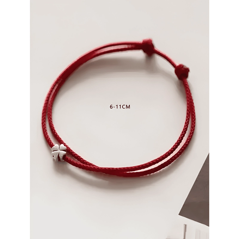 PULSERA DE HILO TRE BOL DE LA SUERTE PROTECCION ROJO - 2