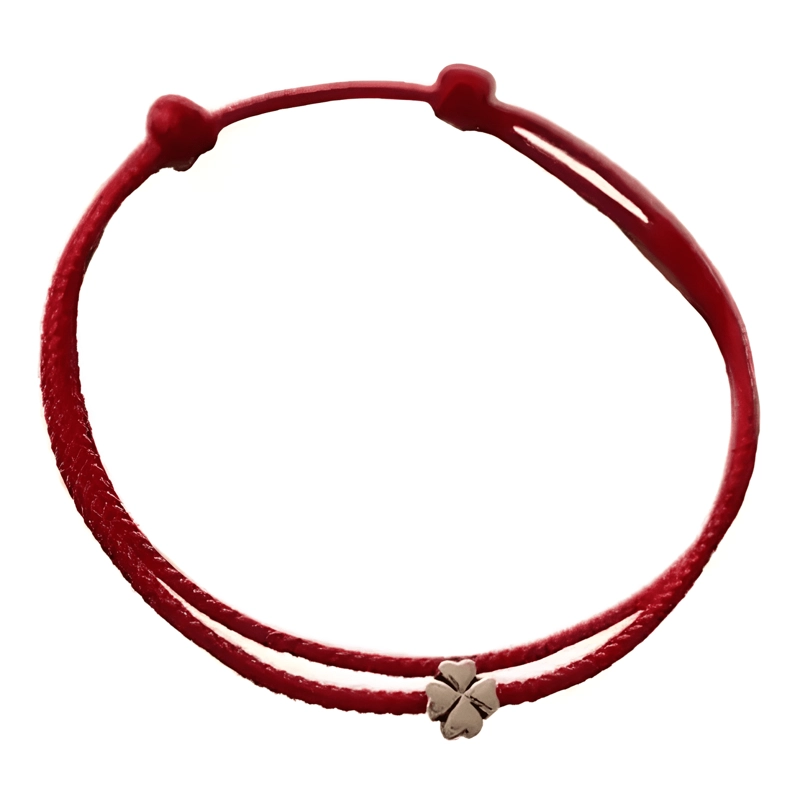 PULSERA DE HILO TRE BOL DE LA SUERTE PROTECCION ROJO - 4