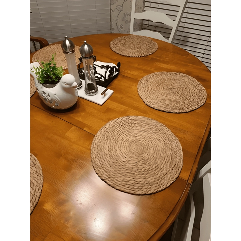 SET 6 INDIVIDUALES MANTEL FIBRA NATURAL YUTE 35 CM - 4