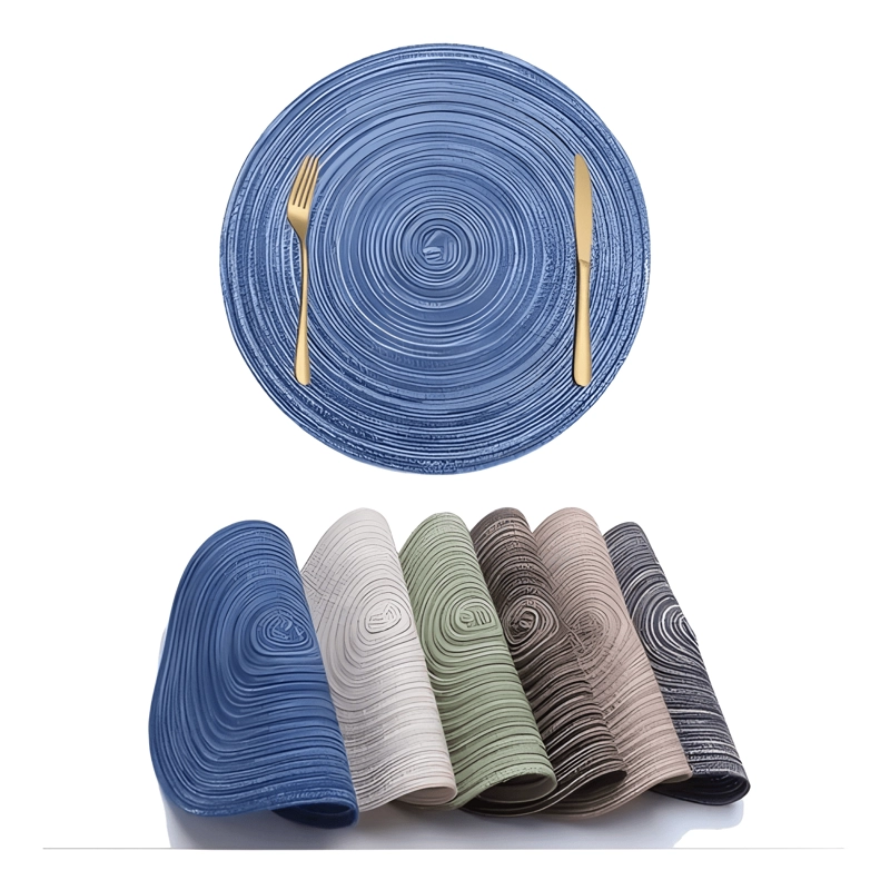 SET DE 6 INDIVIDUALES REDONDOS TRENZADOS 38CM - 1