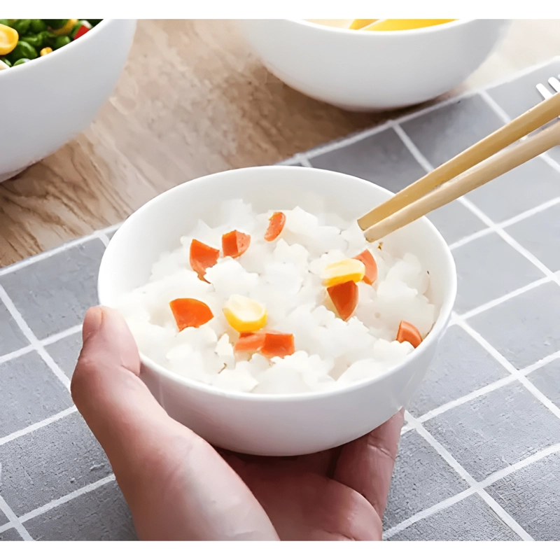PACK 6 POCILLO BOWL CUENCO DE MELAMINA COCINA 400ML BLANCO - 2