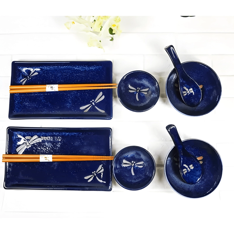 JUEGO DE VAJILLA JAPONESA DE PORCELANA MINO WARE 10 PIEZA... - 1