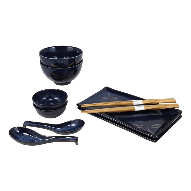 JUEGO DE VAJILLA JAPONESA DE PORCELANA MINO WARE 10 PIEZA... - 3