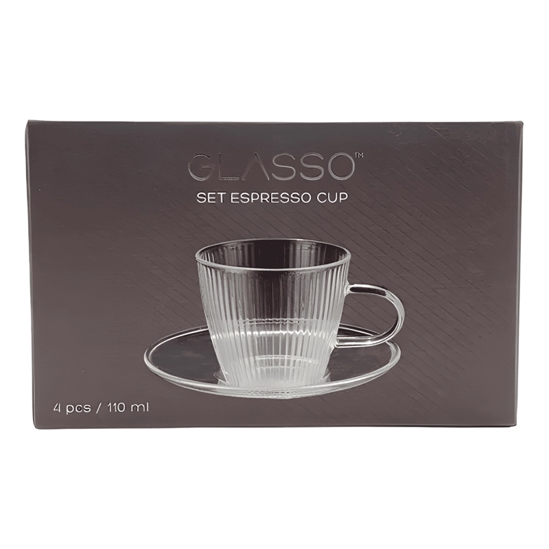 SET 4 TAZAS CON PLATO ESPRESSO 110ML - 3
