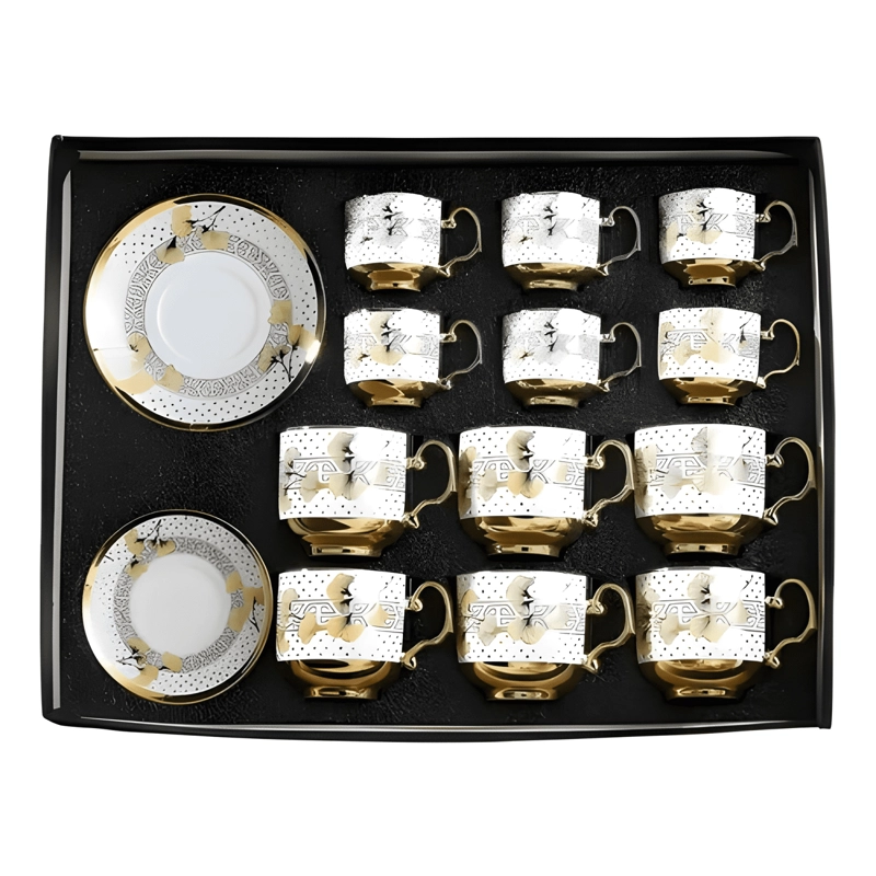 JUEGO VAJILLA TAZAS PLATILLOS ADORNO MESA ESTILO CLASICO - 1