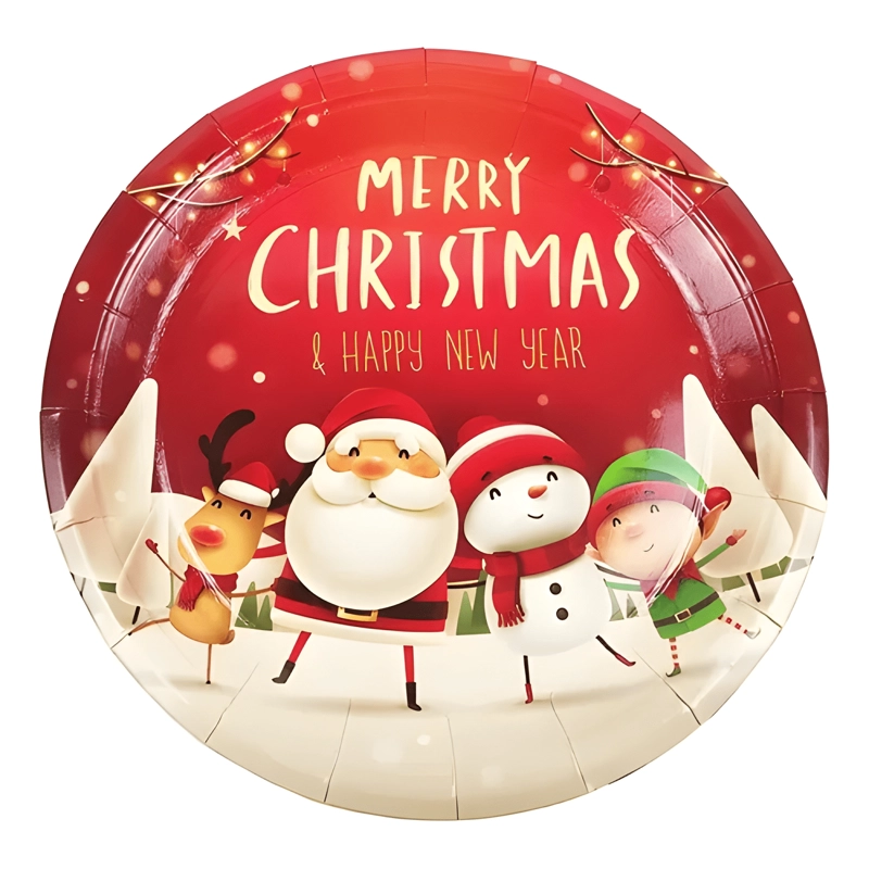 JUEGO VAJILLA DE NAVIDAD SERVILLETA DESECHABLES VASO PLATOS - 2