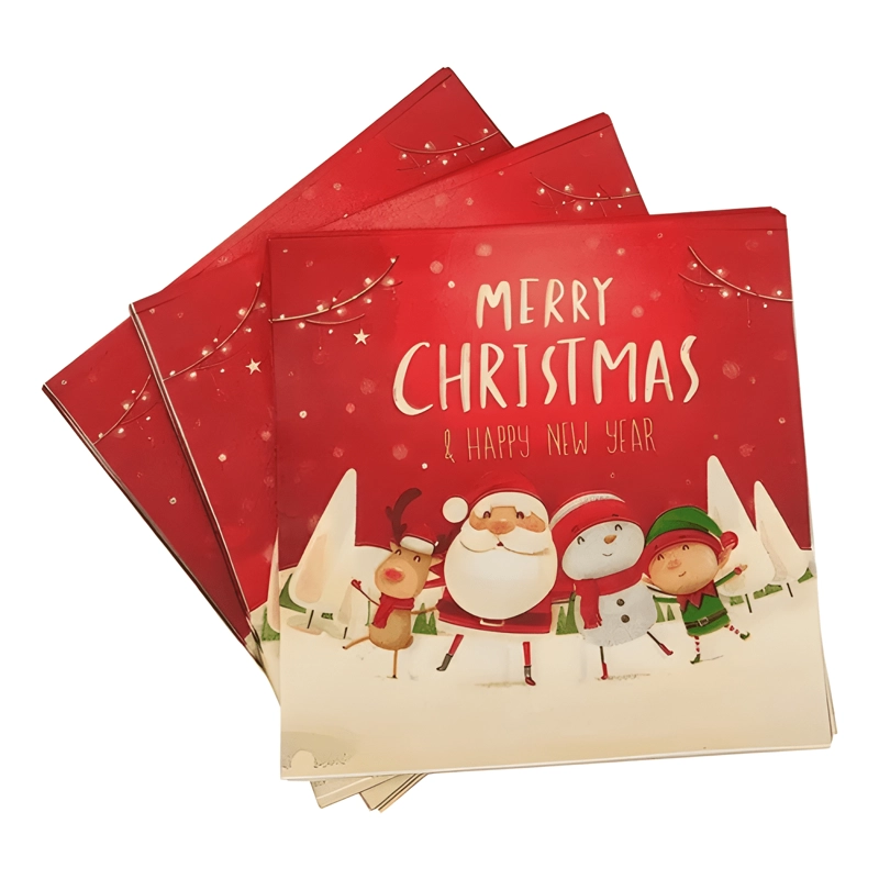 JUEGO VAJILLA DE NAVIDAD SERVILLETA DESECHABLES VASO PLATOS - 4