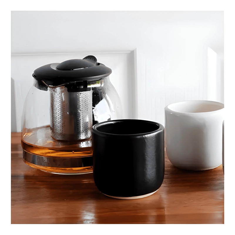 JUEGO DE 2 TAZAS ARTESANALES PARA TE  Y 240 ML... CAFE - 4