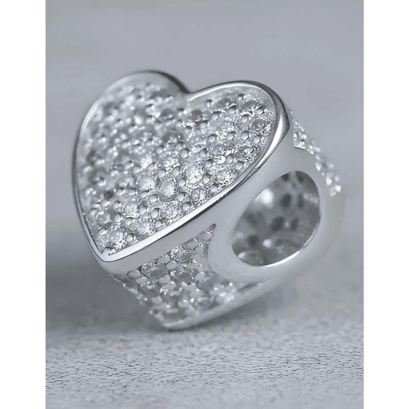 CHARM CORAZON PLATA 925 MICROCIRCONES DIJE PARA PANDORAS - 1