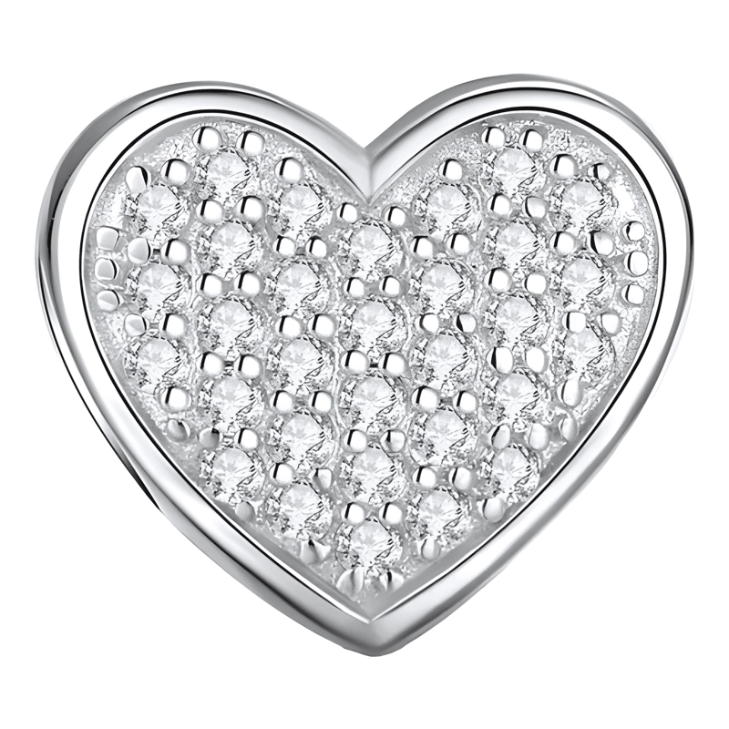 CHARM CORAZON PLATA 925 MICROCIRCONES DIJE PARA PANDORAS - 2