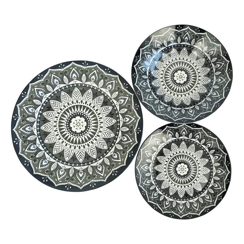SET DE VAJILLA PORCELANA 18 PIEZAS DISEÑO GABRIELLE MANDALA - 1