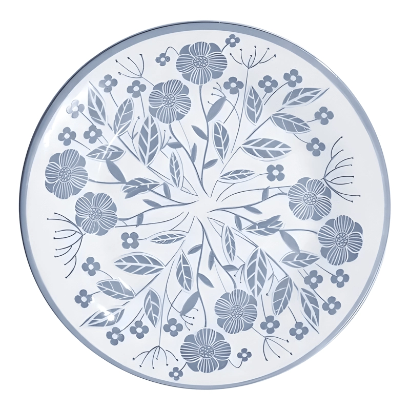JUEGO DE VAJILLA 30 PIEZAS DE PORCELANA DISEÑO FLORAL AZUL - 3
