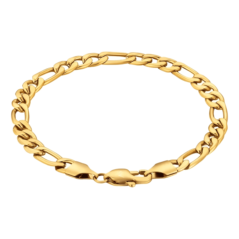 PULSERA HOMBRE FIGARO ENCHAPADO 5MM 20 CM | ACERO - 1