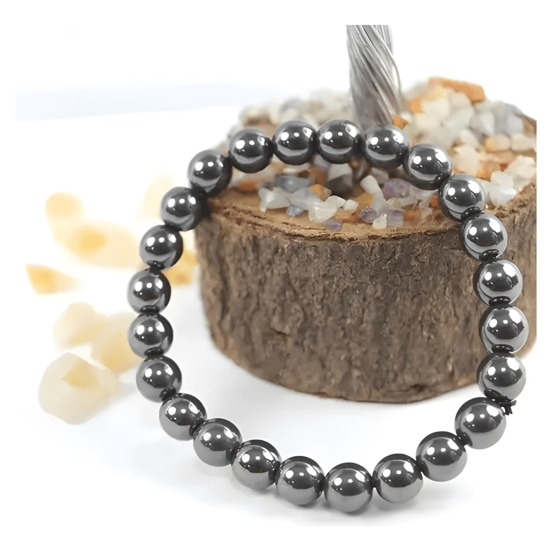 PULSERA HEMATITA PIEDRA NATURAL SEMIPRECIOSA PROTECCION - 2