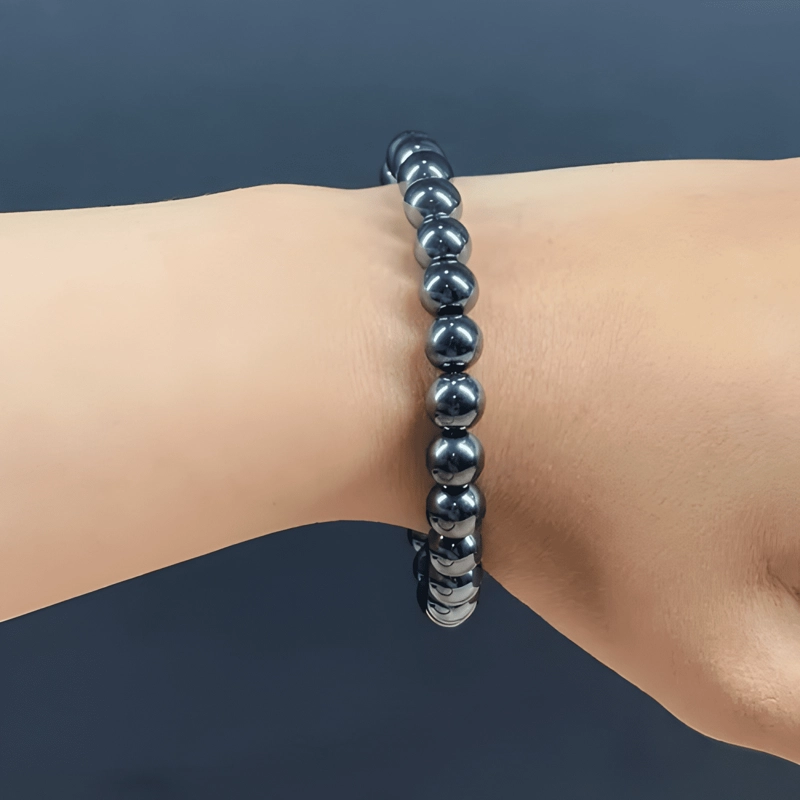 PULSERA HEMATITA PIEDRA NATURAL SEMIPRECIOSA PROTECCION - 4