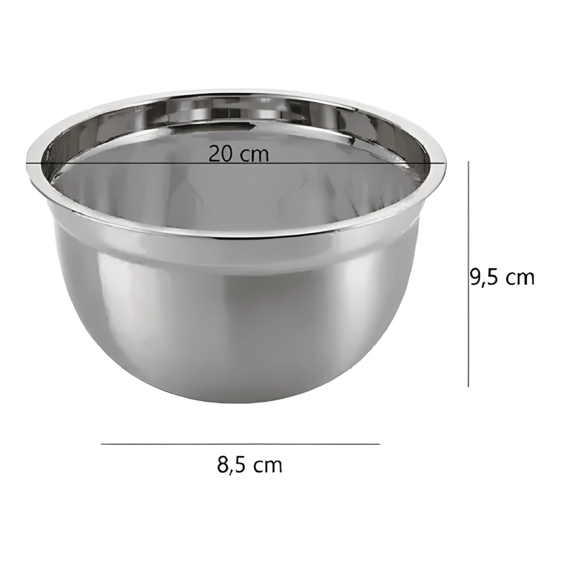 PACK 4 BOWLS COCINA REPOSTERIA 20,24,28,32 CM PLATEADO #4 - 1