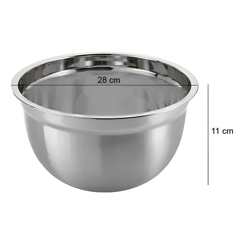 PACK 4 BOWLS COCINA REPOSTERIA 20,24,28,32 CM PLATEADO #4 - 3