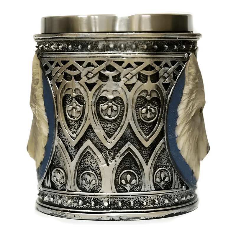 TAZA VIKINGA ACERO INOXIDABLE 460ML MODELO ZORRO MEDIEVAL 5 - 3
