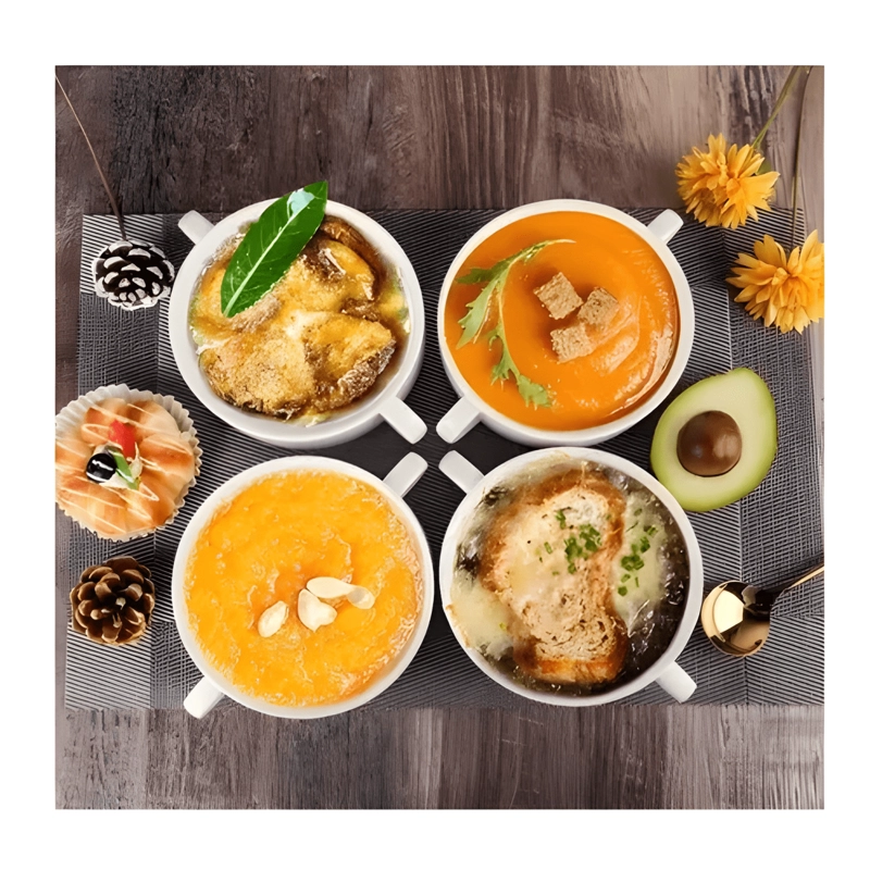 CUENCO, TAZA DE SOPA CONSOME  DE PORCELANA 280ML WELLINGTON - 2
