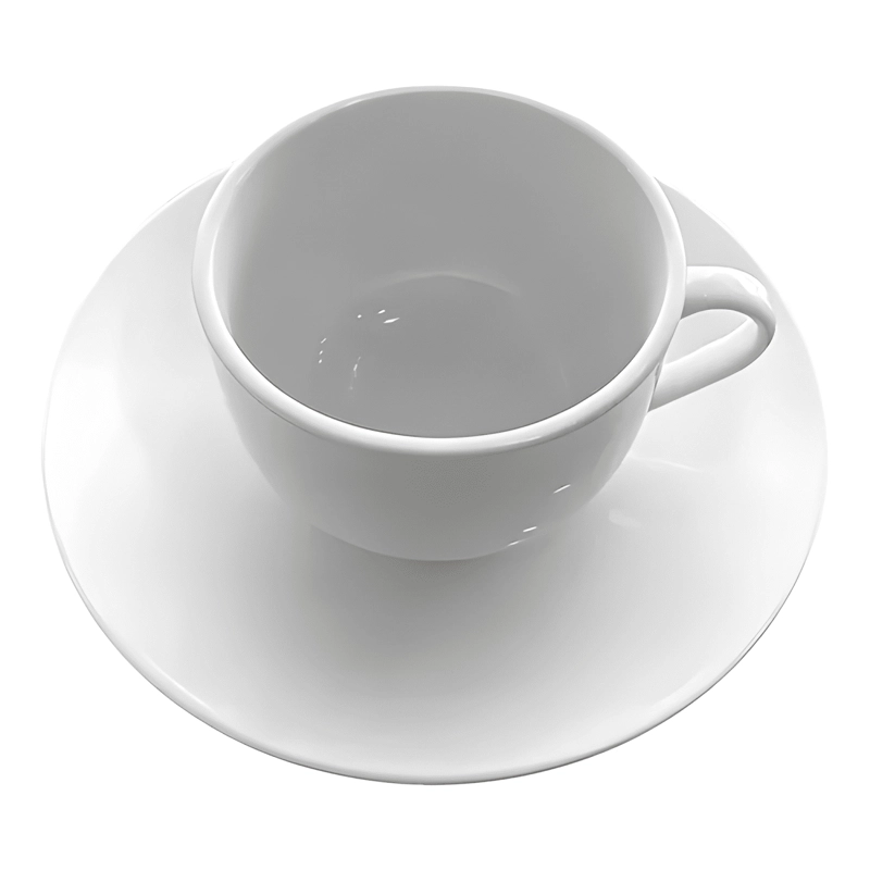 SET DE 6 TAZAS Y PLATO DE TE PORCELANA 220CC COUPE PADUA - 4