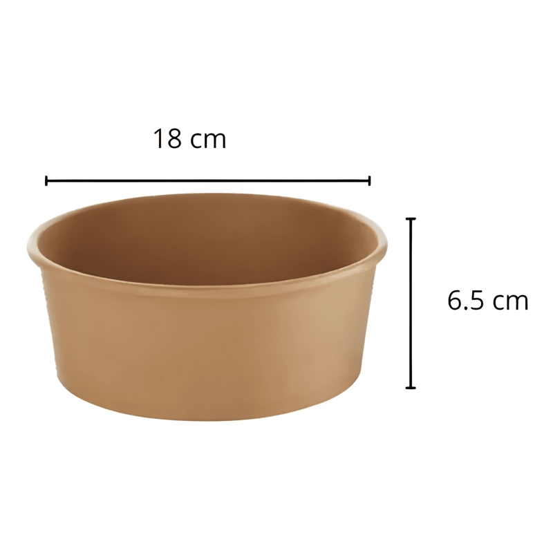 50 ENVASE BOWL POLIPAPEL KRAF DESECHABLE 1350ML - 1