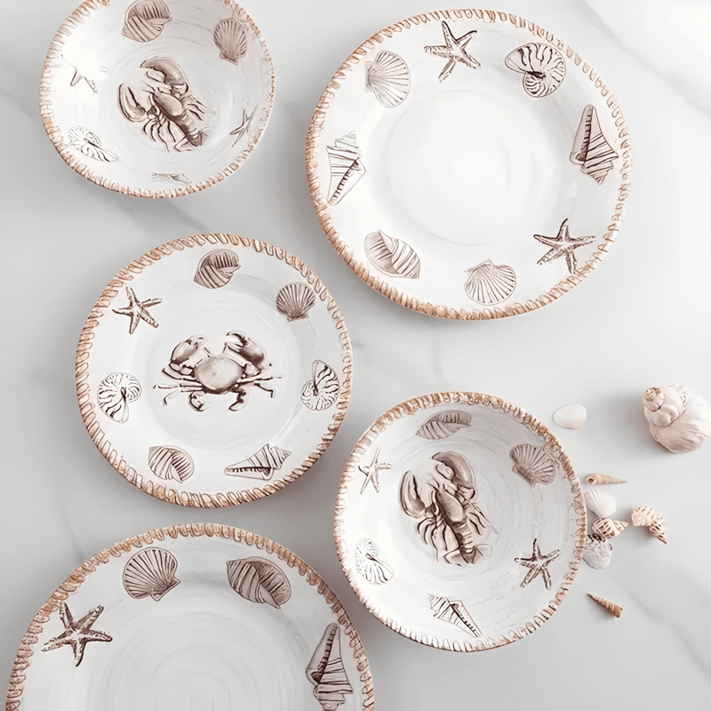 JUEGOS DE VAJILLAS DE ZAROCRUS MELAMINE, 12 PIEZAS DE PLATOS - 1