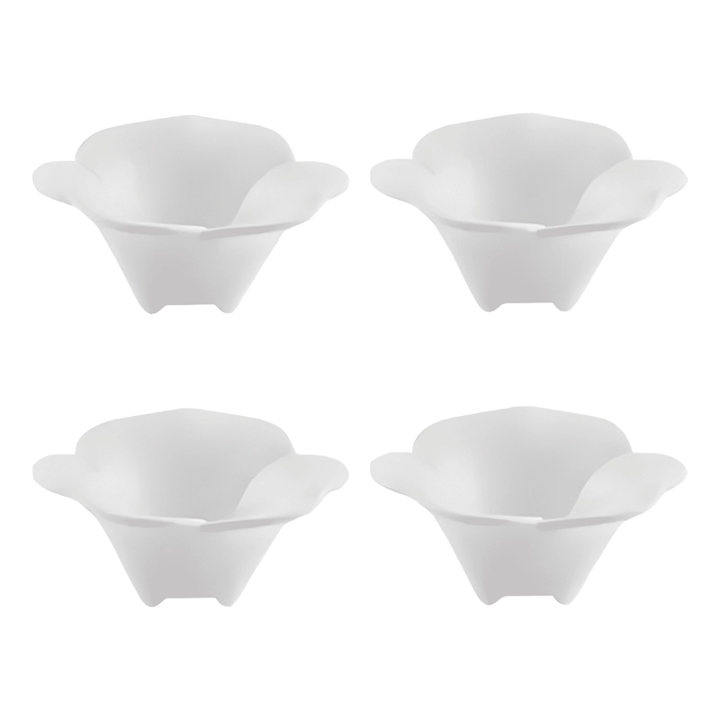 SET DE 4 BOWLS/CUENCOS DISEÑO FLOR DE PORCELANA - 2