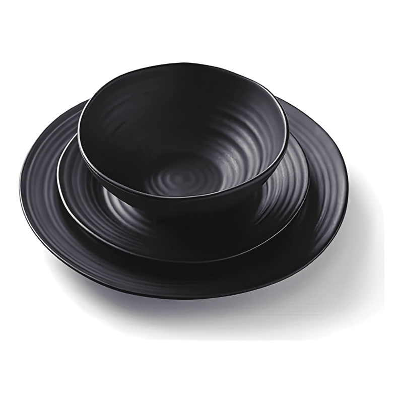 ONEIDA BLACK RIDGE PIECE - JUEGO DE VAJILLA DE 12 UNIDADES - 2