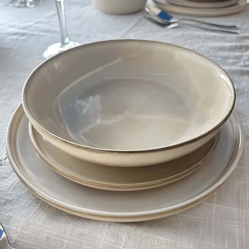 SET 6 BOWL REDONDO CERAMICA 21.8X5 CM LINEA OSLO TIPO GRES - 2