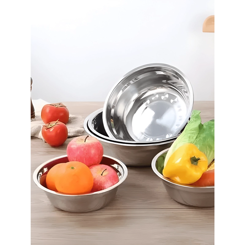 PACK 12 BOWL PROFUNDO 28 CM ACERO REPOSTERIA COCINA - 3