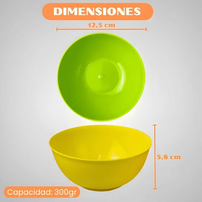 30 BOWLS POCILLOS CEREAL POSTRE PLASTICO REUTILIZABLE - 2