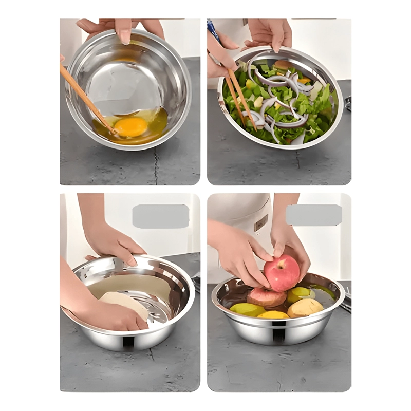 PACK DE 12 BOWLS DE ACERO INOXIDABLE 18 CM PARA COCINA Y - 2