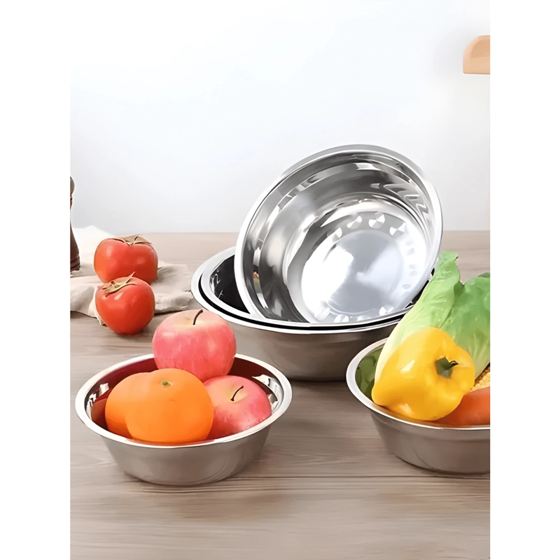 PACK DE 12 BOWLS DE ACERO INOXIDABLE 18 CM PARA COCINA Y - 4