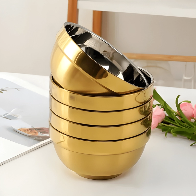 JUEGO DE VAJILLA ACERO INOXIDABLE PARA 4 PERSONAS... DORADO - 1