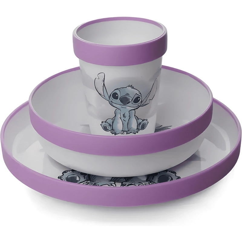 JUEGO DE VAJILLA DE 3 PIEZAS STITCH DISNEY - 4