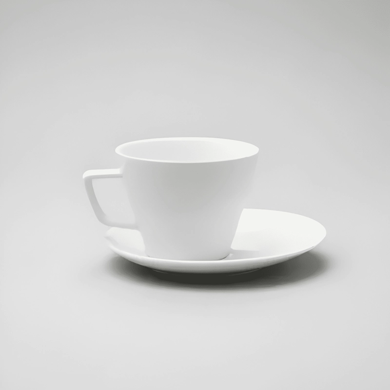 JUEGO DE VAJILLA TAZA Y PLATOS PORCELANA 8 PIEZAS ELEGANTE - 2