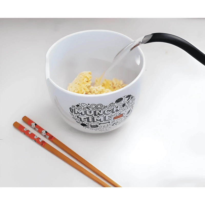 JUEGO DE VAJILLA CERAMICA CON BOWL PARA RAMEN Y PALILLOS... - 1
