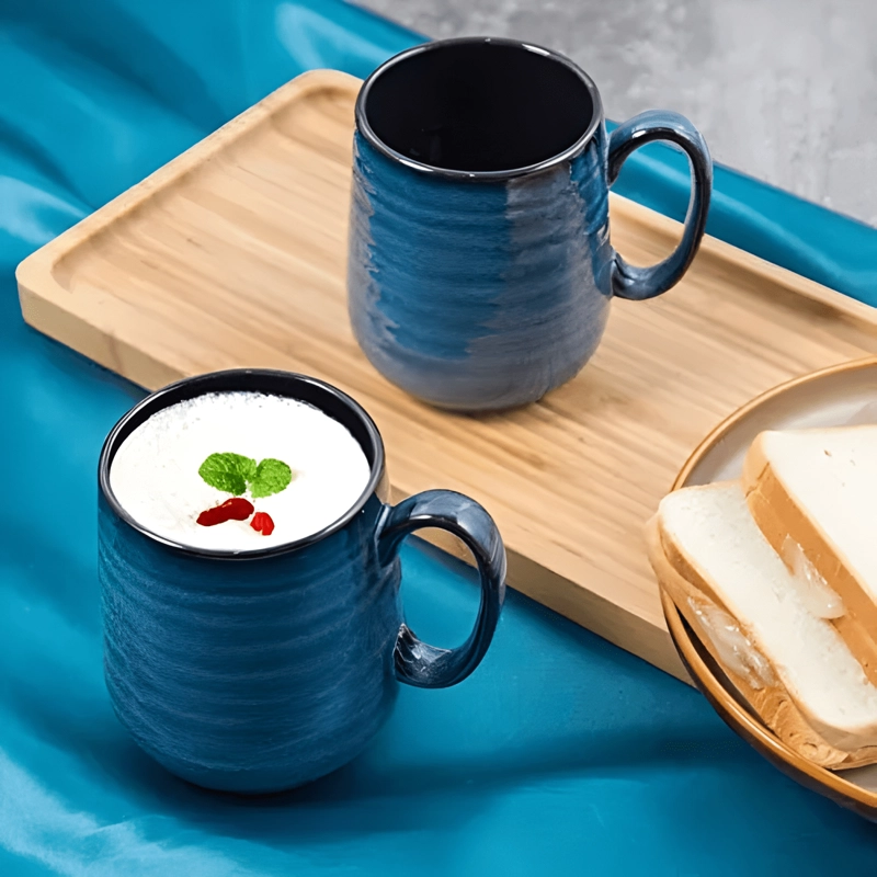 SET 4 TAZAS PORCELANA 450 ML CON ASA PARA Y TE  HASEN... CAFE - 2