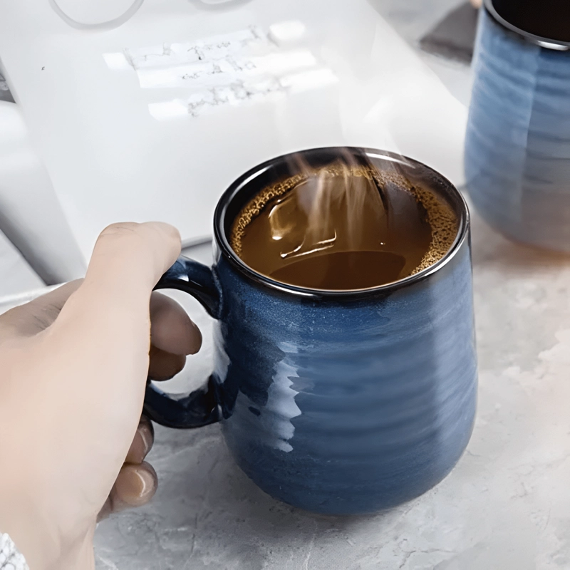 SET 4 TAZAS PORCELANA 450 ML CON ASA PARA Y TE  HASEN... CAFE - 4